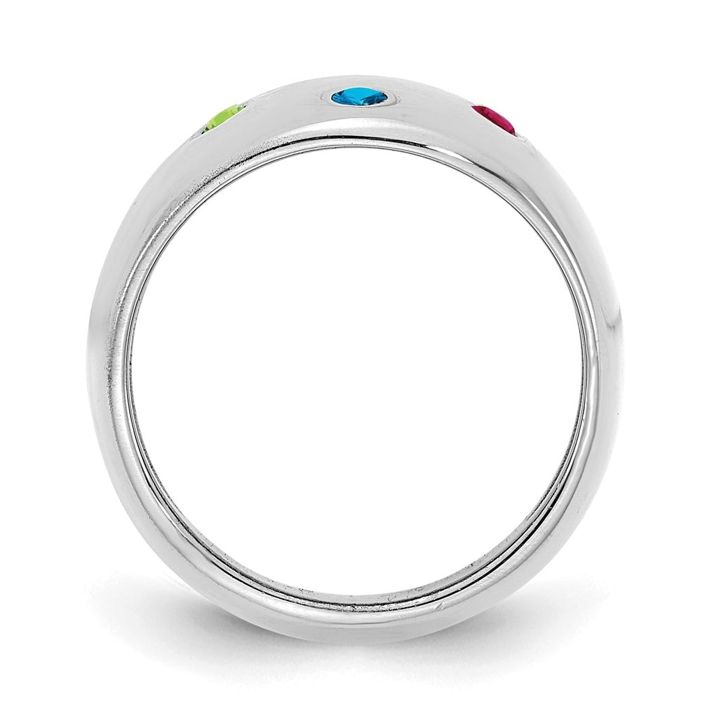 Sterling Silver Or Gold Plated Birthstone Personalized Cigar Ring