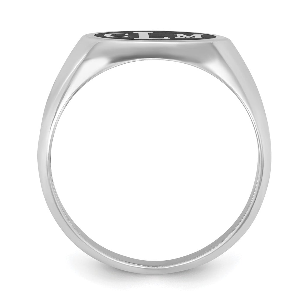 14k Yellow Or White Or Rose Gold with Epoxy Monogram Ring – Elegant Jewelry Gift for Birthday, Anniversary, Engagement, Wedding
