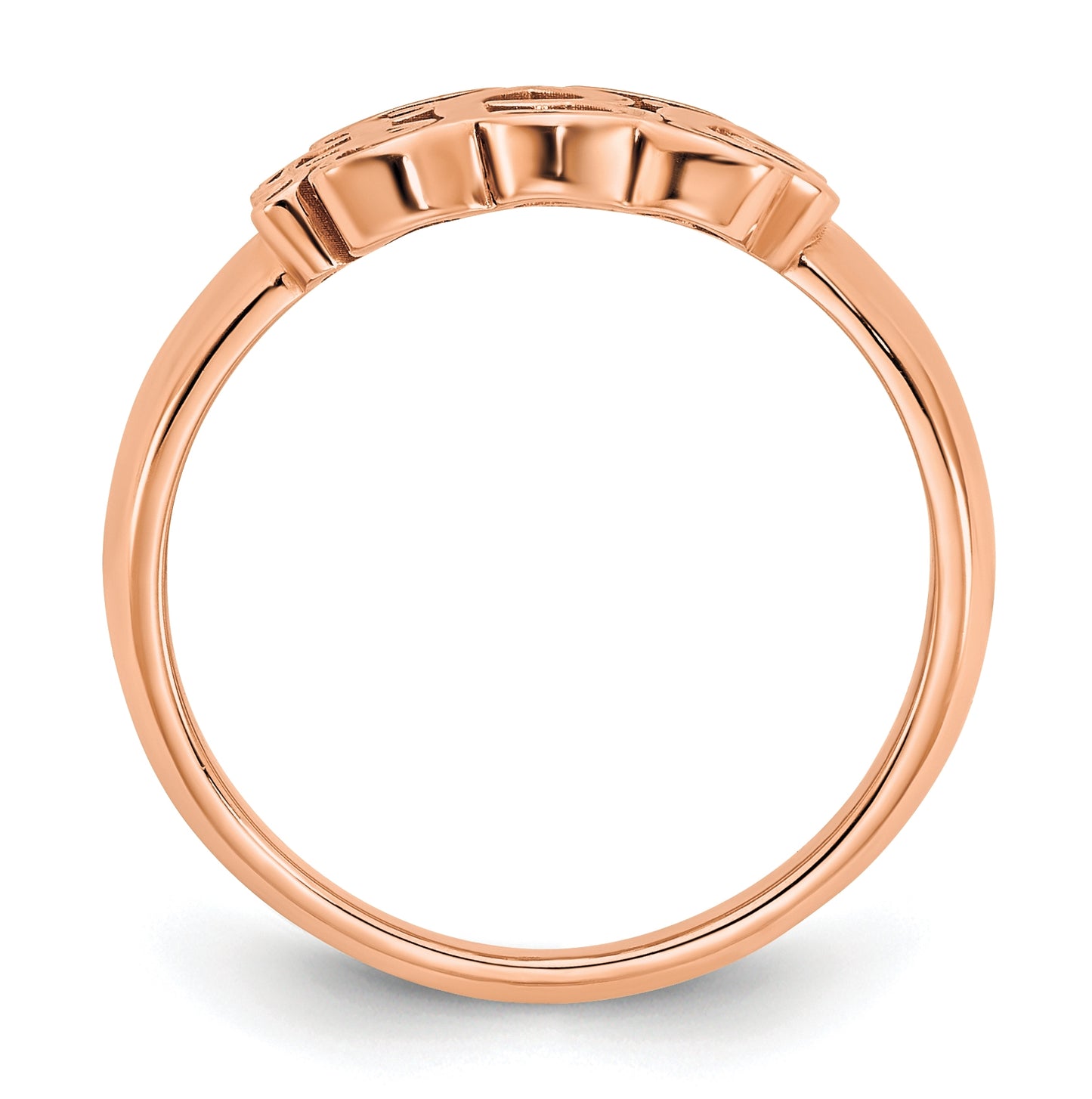 Sterling Silver Rose Gold plated Monogram Signet Ring