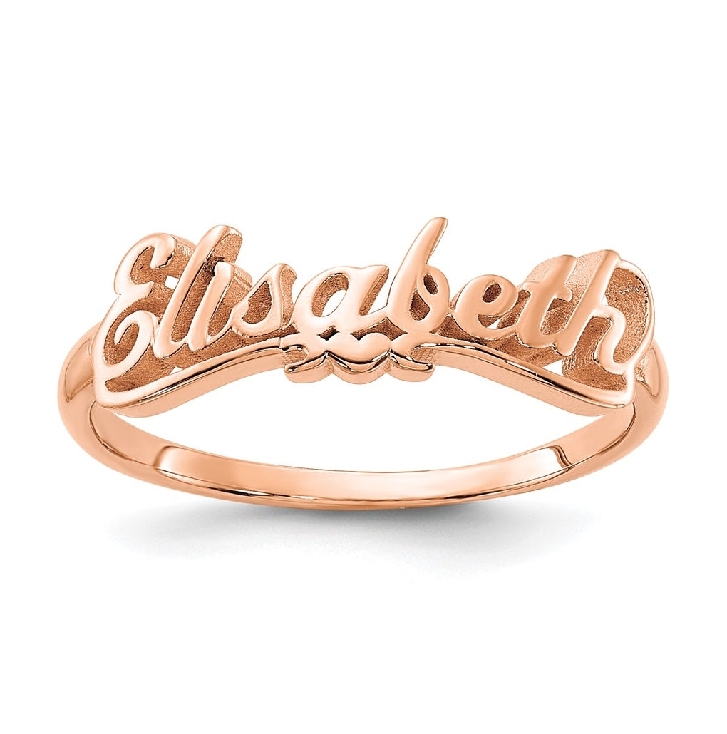 14K Rose Gold Polished Personalize Ring