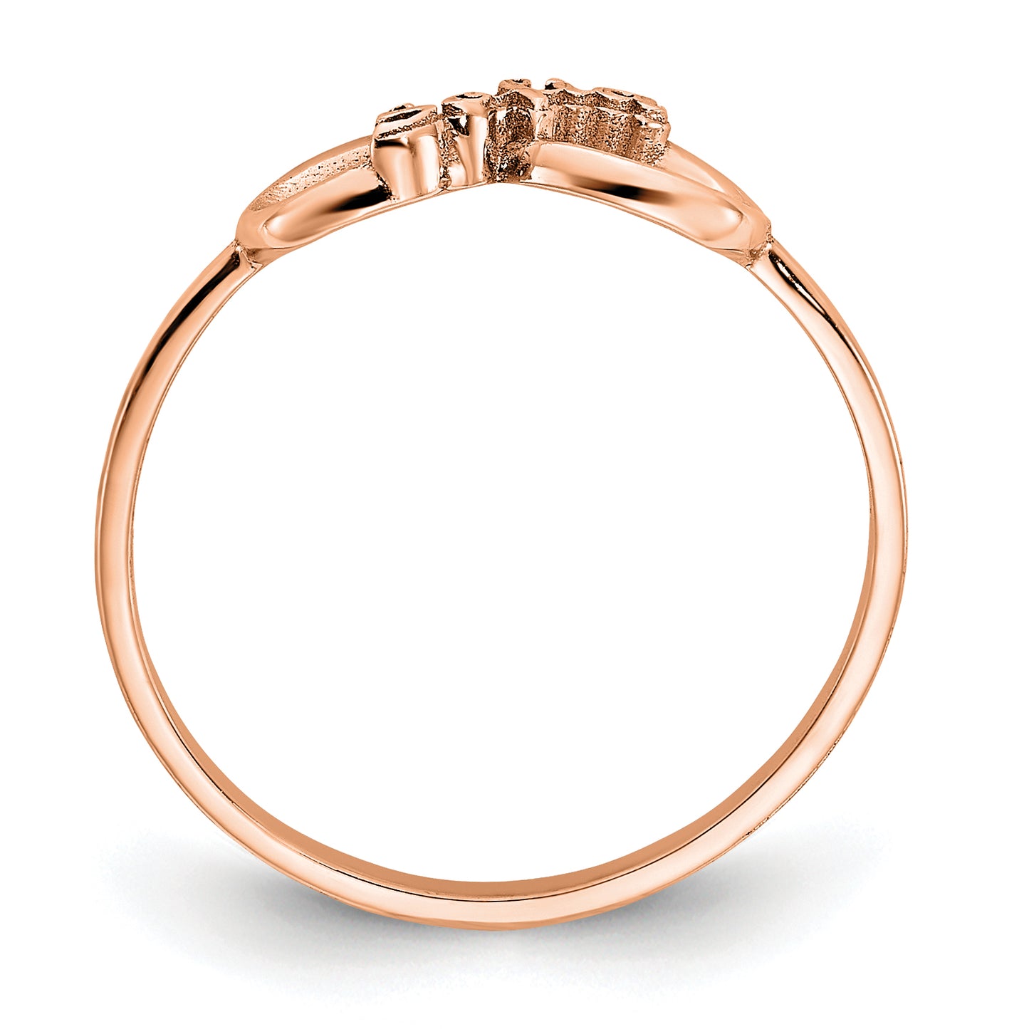 Sterling Silver Rose Gold plated Infinity Name Ring