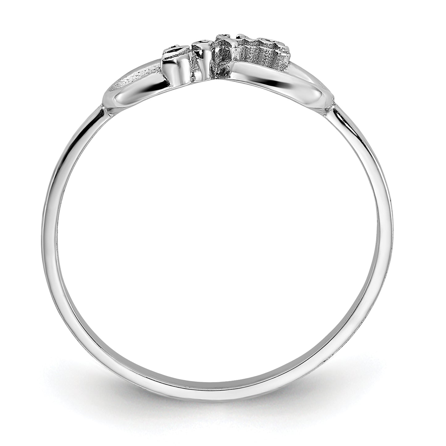 14K White Gold Personalized Infinity Name Ring
