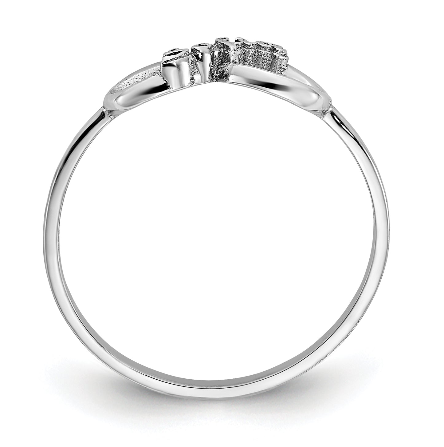10K White Gold Personalized Infinity Name Ring