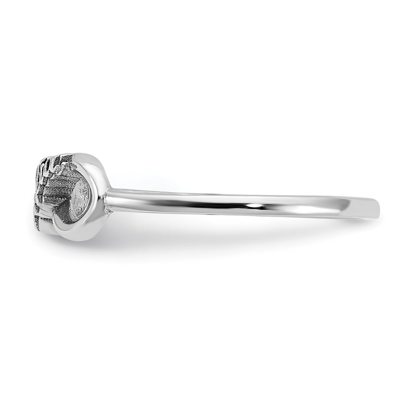 10K White Gold Personalized Infinity Name Ring