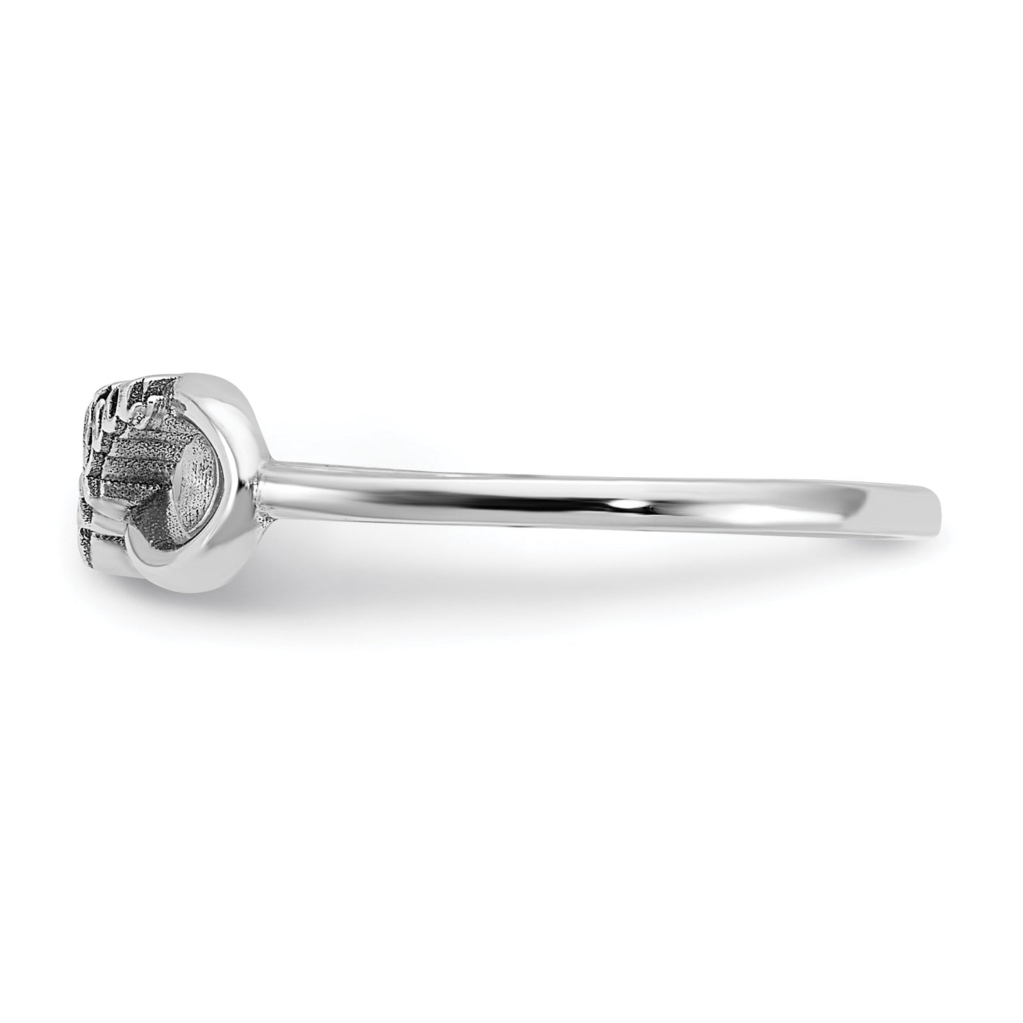 Sterling Silver Rhodium plated Infinity Name Ring