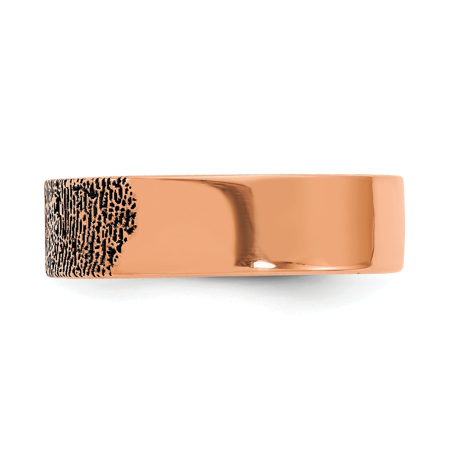Sterling Silver Rose Gold plated Fingerprint Ring