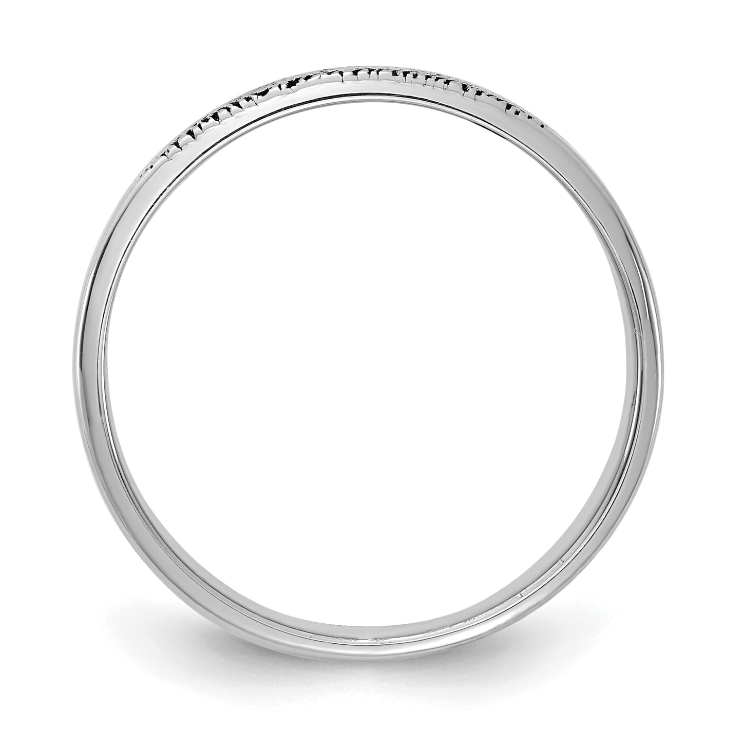 10K White Gold Fingerprint Ring