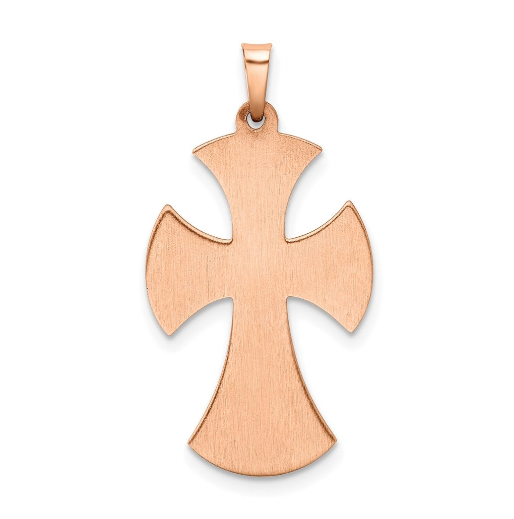 14K Yellow Gold Polished Cross Pendant – Elegant Jewelry Gift for Birthday, Anniversary, Engagement, Wedding
