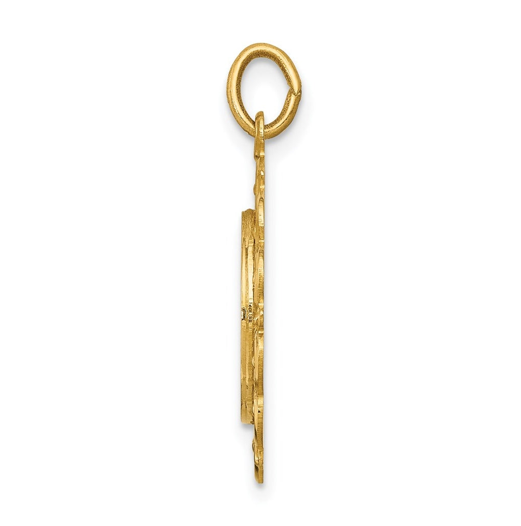 14K Yellow Gold Saint Anthony Medal Charm – Elegant Jewelry Gift for Birthday, Anniversary, Engagement, Wedding
