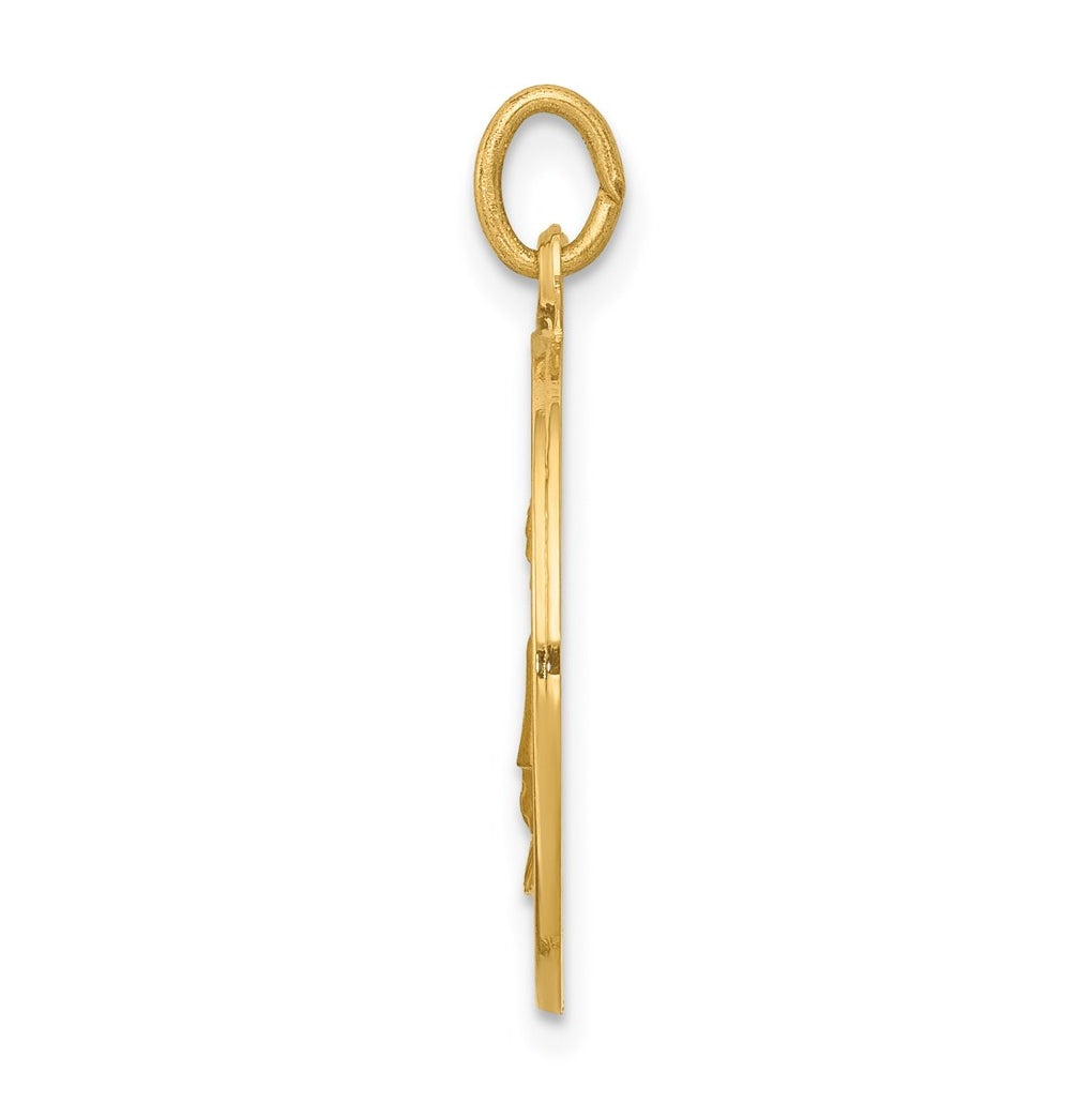 14K Yellow Gold Saint Elizabeth Seton Medal Pendant – Elegant Jewelry Gift for Birthday, Anniversary, Engagement, Wedding