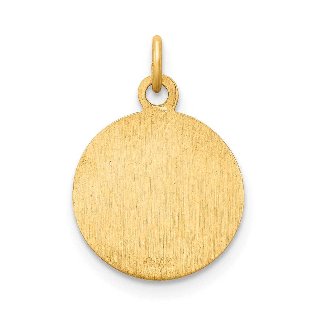 14K Yellow Gold Saint Mark Medal Charm – Elegant Jewelry Gift for Birthday, Anniversary, Engagement, Wedding