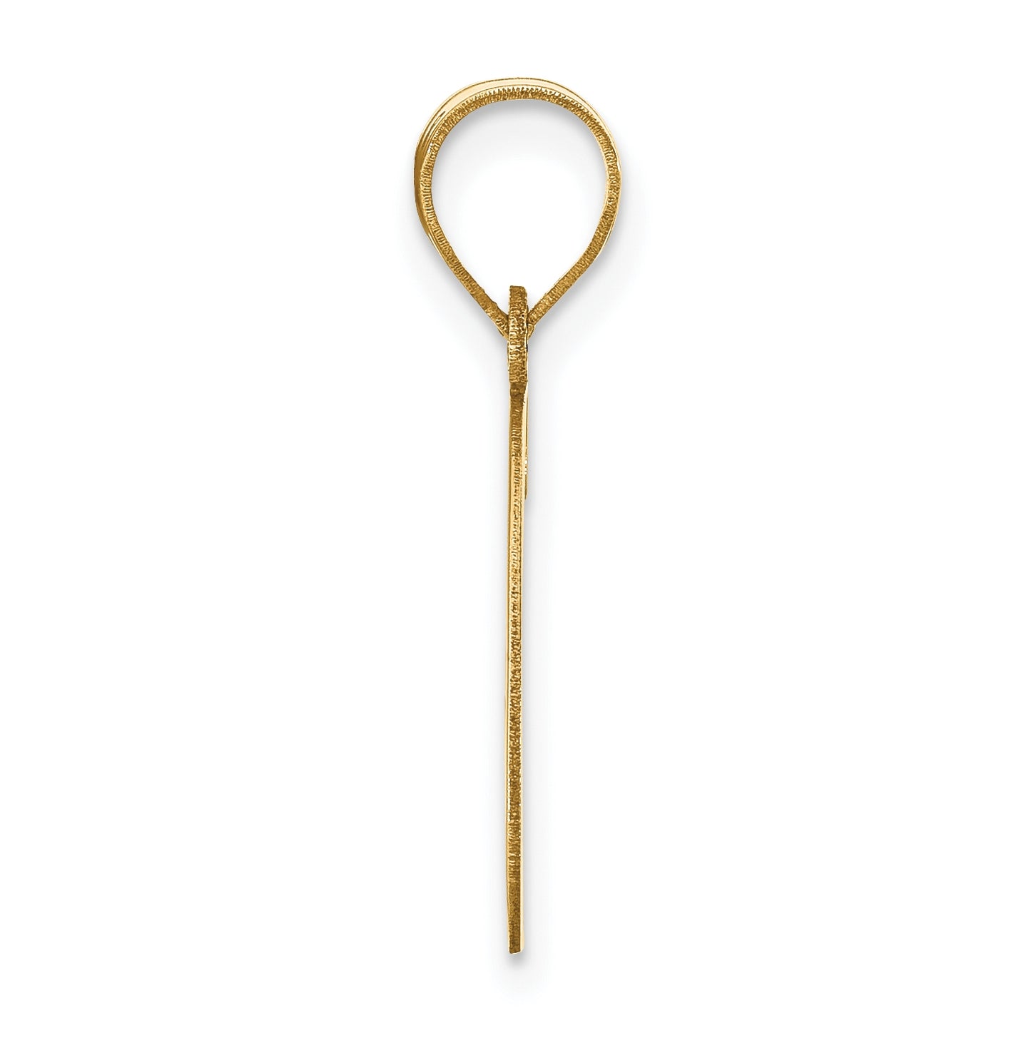 14K Yellow Gold Polished Letter G Initial Pendant