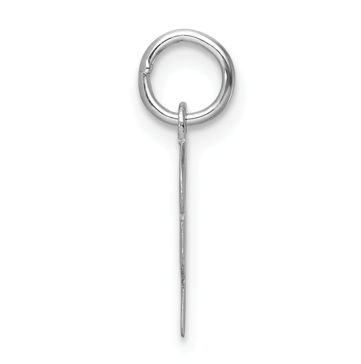 14k White Gold Small Script Letter Y Initial Charm
