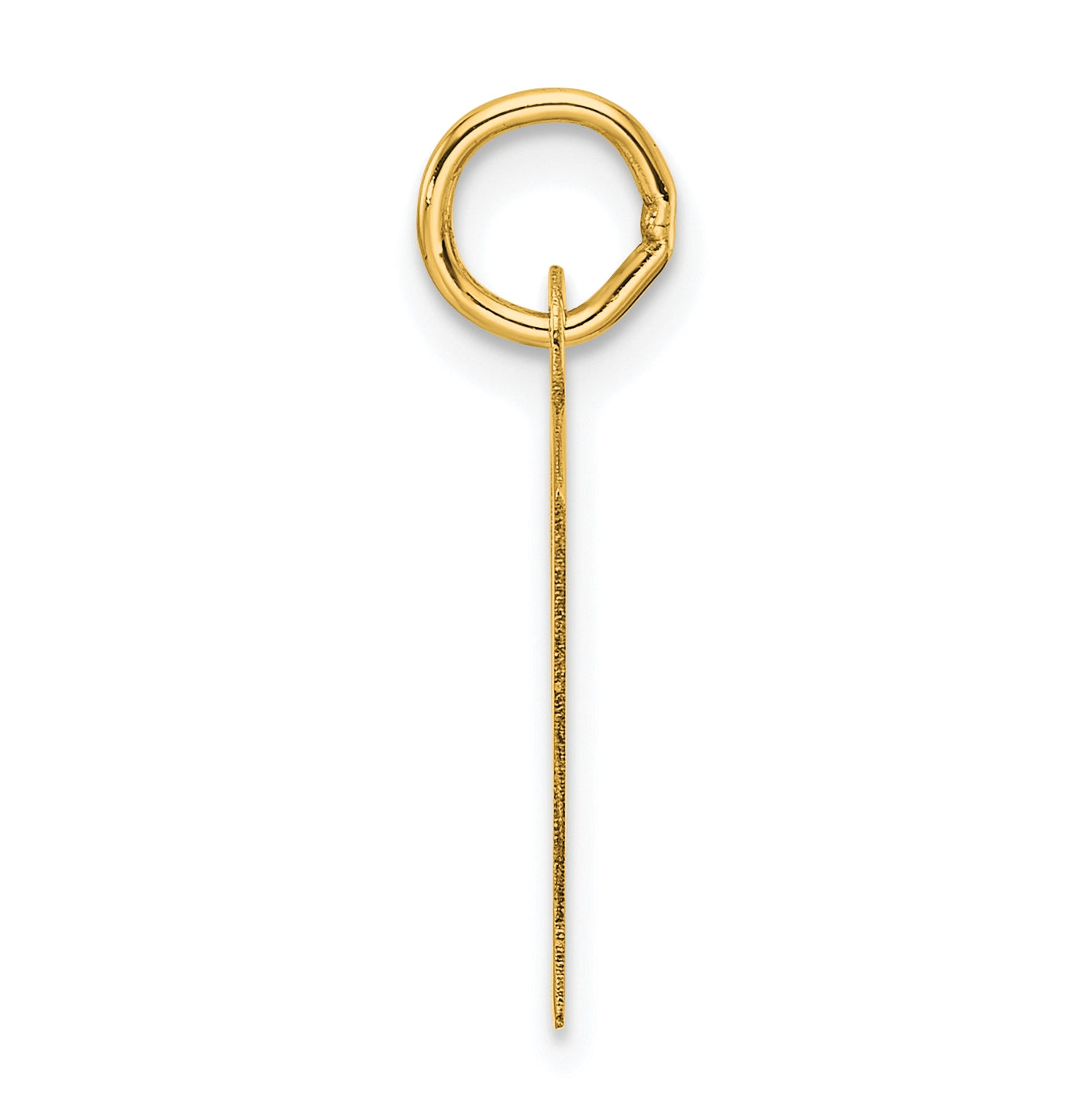 14K Yellow Gold  Slanted Block Letter Y Initial Charm