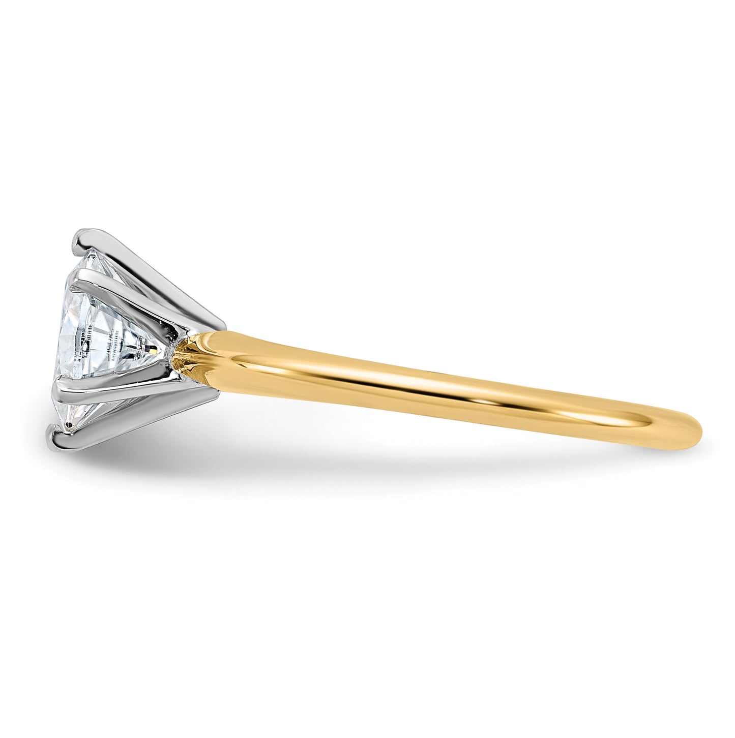 14K Yellow Gold 7/8ct. D E F Pure Light Oval Moissanite Solitaire Ring, Size 8