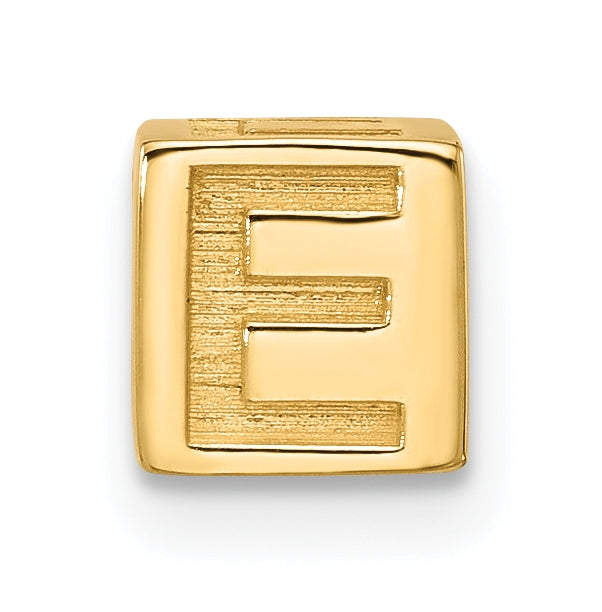 14K Yellow Gold Alphabet Bead Letter