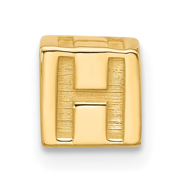14K Yellow Gold Alphabet Bead Letter