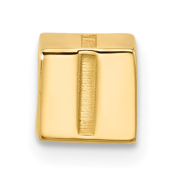 14K Yellow Gold Alphabet Bead Letter