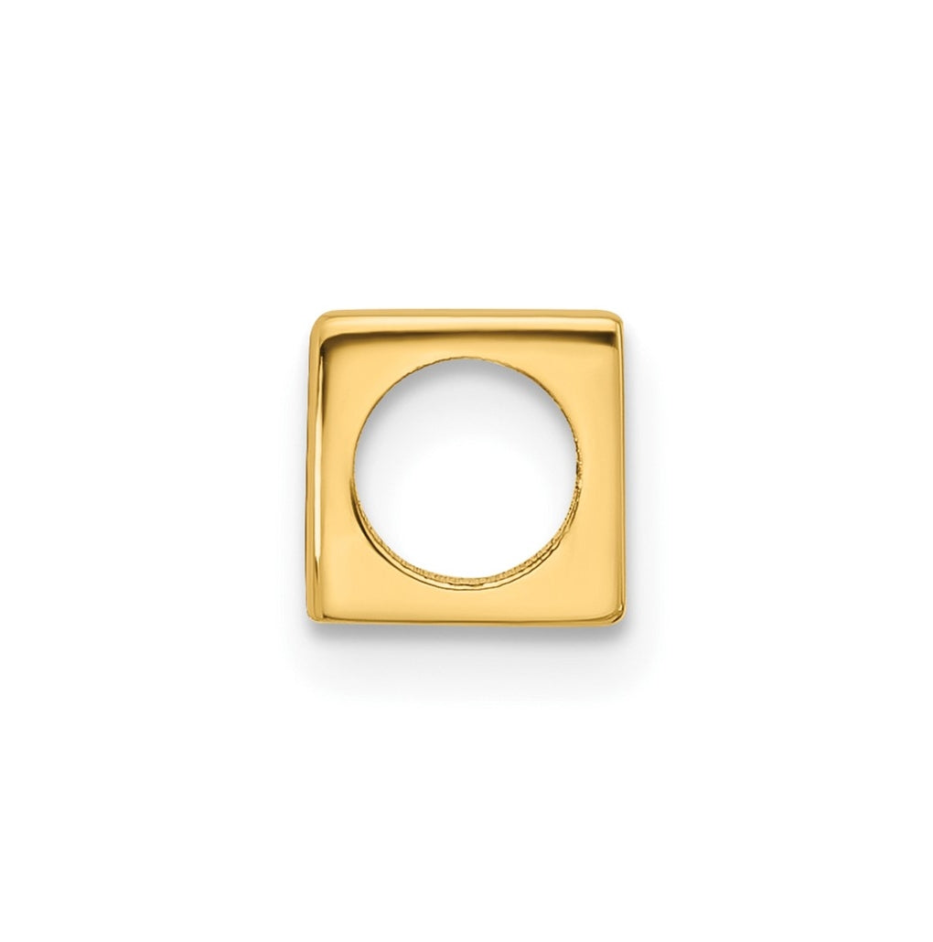 14K Yellow Gold Alphabet Bead Letter