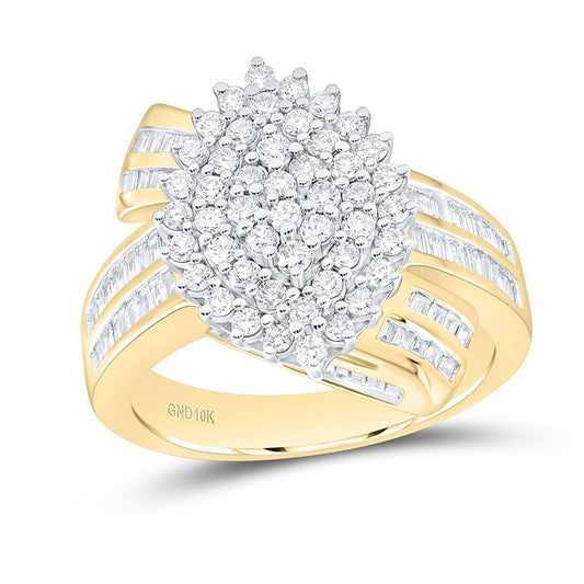 10K Yellow Gold 1 Cttw Natural Diamond Cn Fashion Ring