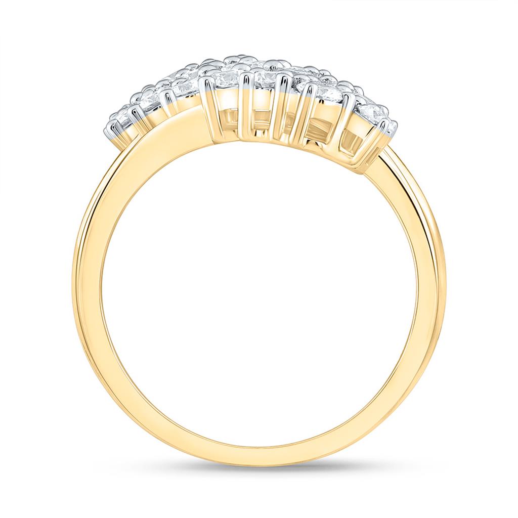 14K Yellow Gold 1 1/2 Cttw Natural Diamond Cn Fashion Ring