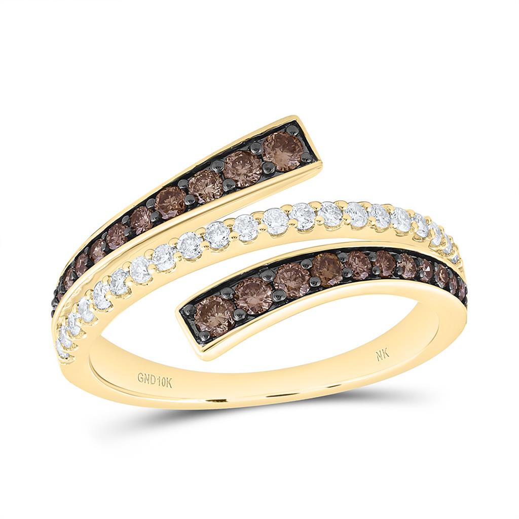 10K Yellow Gold 5/8 Cttw Natural Diamond Fashion Ring