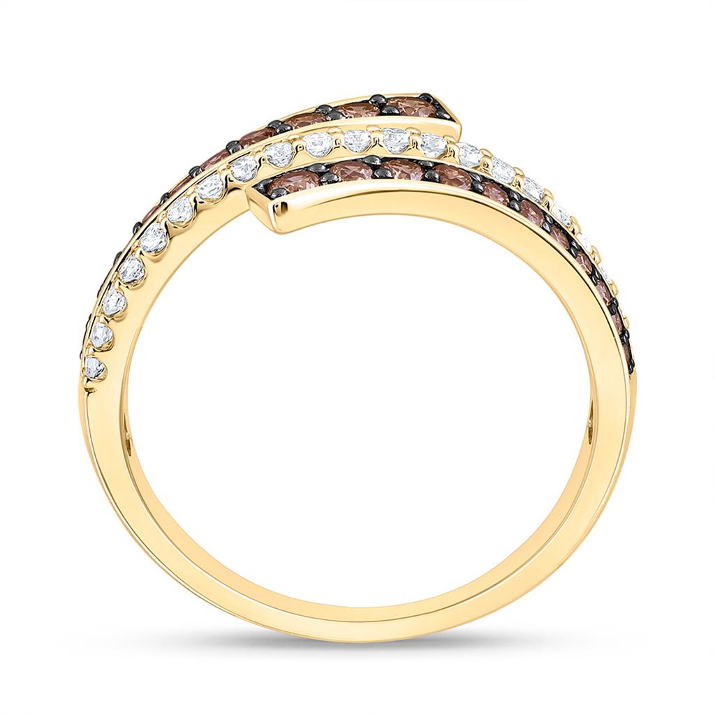10K Yellow Gold 5/8 Cttw Natural Diamond Fashion Ring