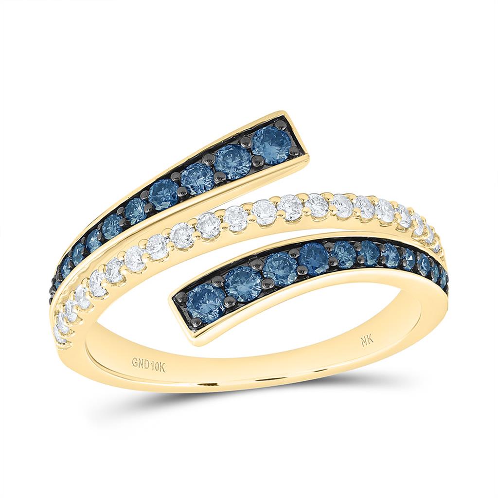 10K Yellow Gold 5/8 Cttw Natural Diamond Fashion Ring