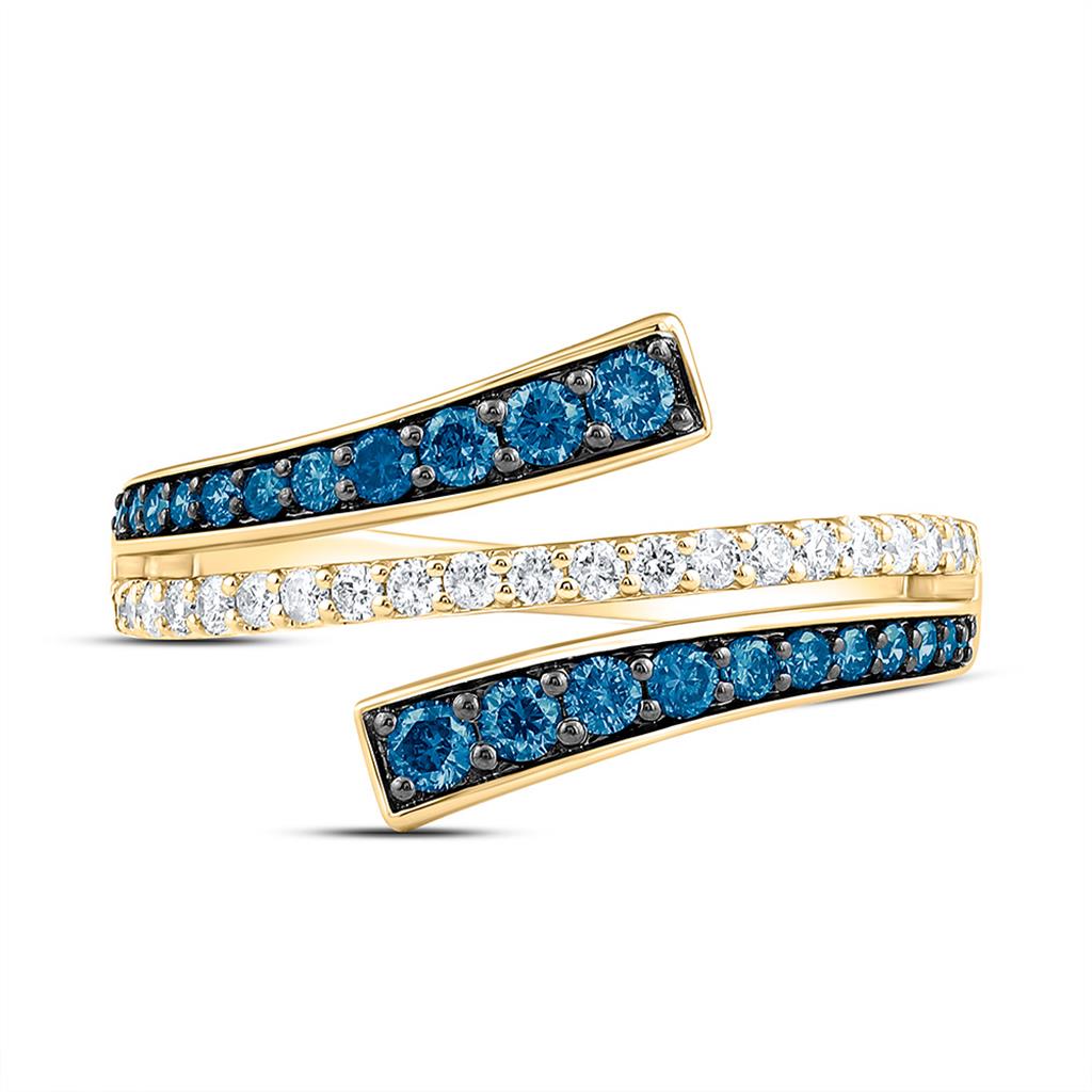10K Yellow Gold 5/8 Cttw Natural Diamond Fashion Ring