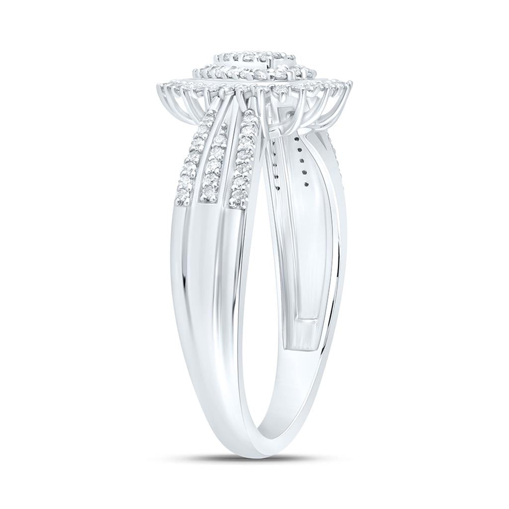 Sterling Silver 1/4 Cttw Natural Diamond Gift Heart Ring