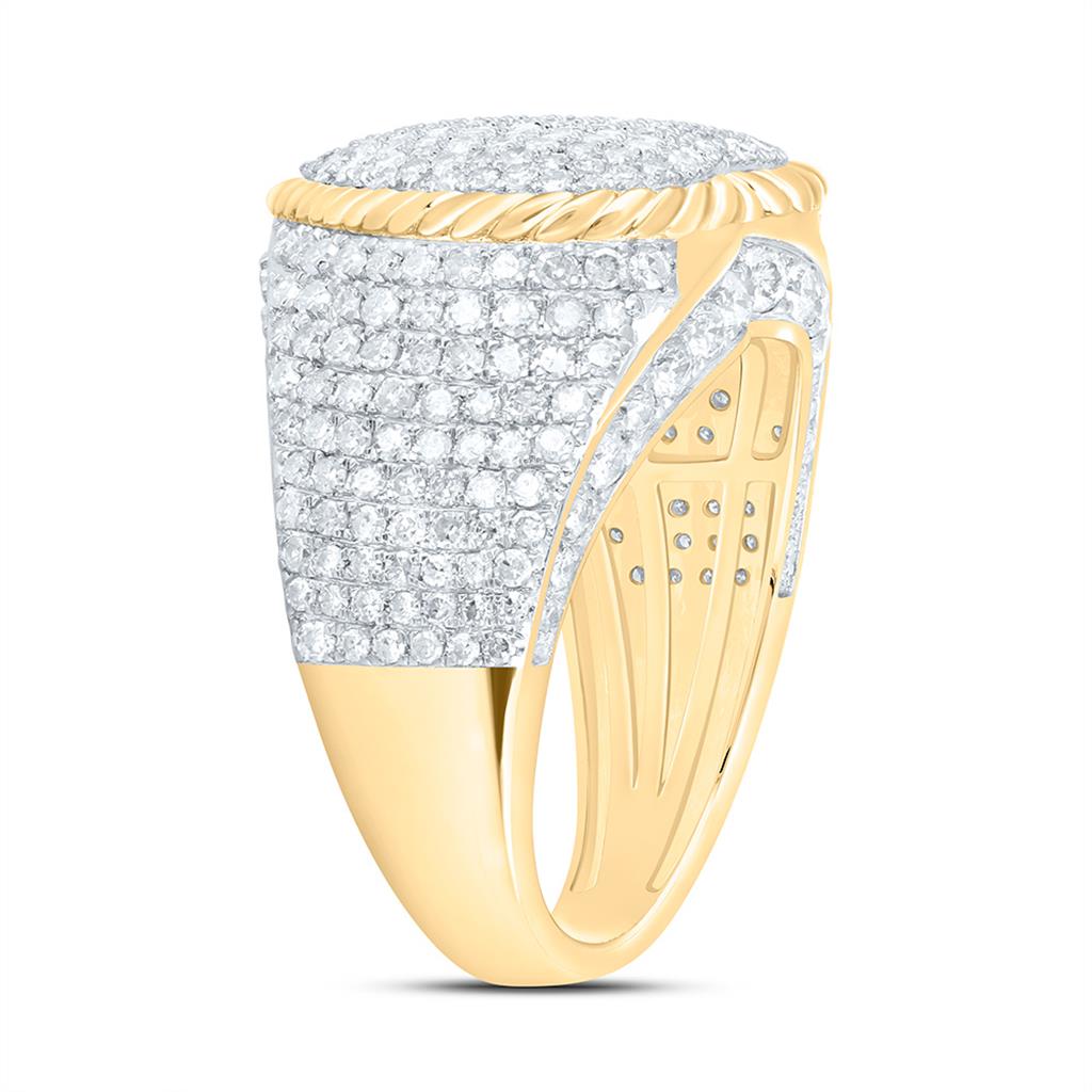 Sterling Silver Yellow Tone 2 Cttw Natural Diamond Gift Heart Ring