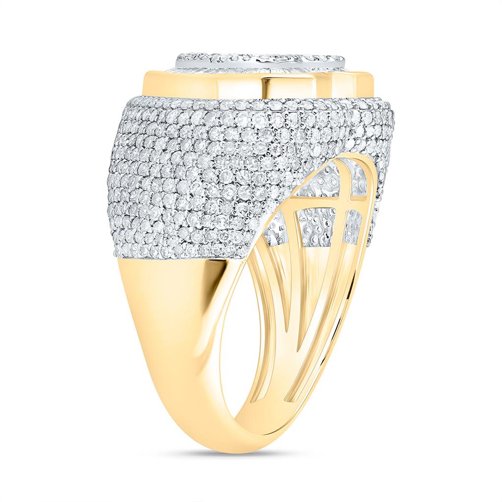 Sterling Silver Yellow Tone 2 Cttw Natural Diamond Gift Heart Ring