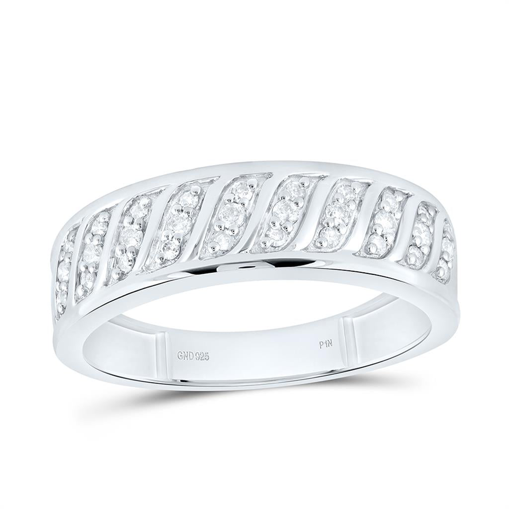 Sterling Silver 3/4 Cttw Natural Diamond 1/5 Cttw Gift Center Pear Trio Set