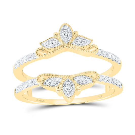 14K Yellow Gold 1/5 Cttw Natural Diamond Ana M Fashion Enhancer Ring