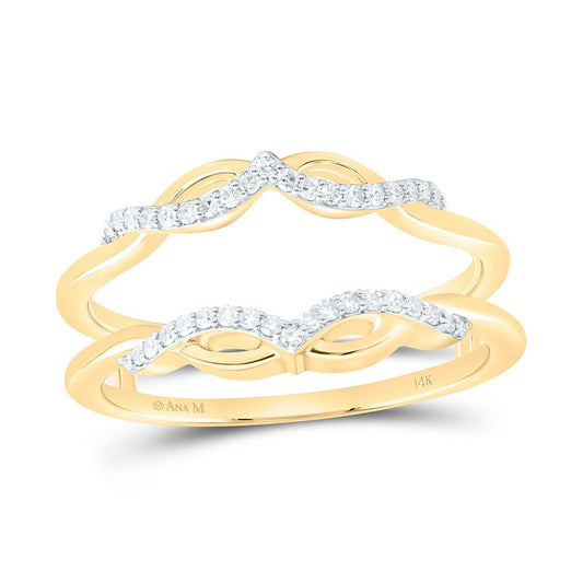14K Yellow Gold 1/8 Cttw Natural Diamond Ana M Fashion Enhancer Ring