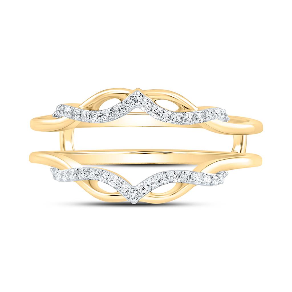 14K Yellow Gold 1/8 Cttw Natural Diamond Ana M Fashion Enhancer Ring