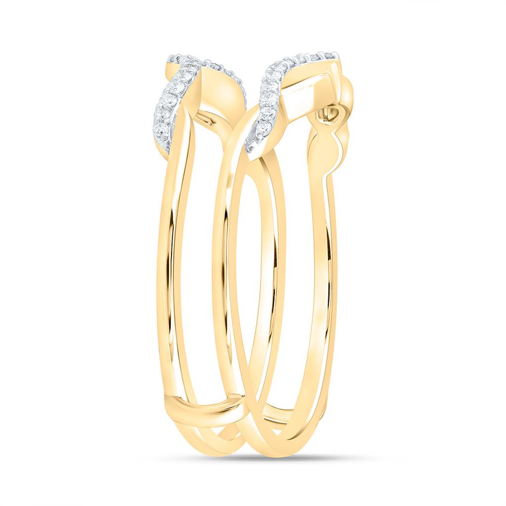 14K Yellow Gold 1/8 Cttw Natural Diamond Ana M Fashion Enhancer Ring