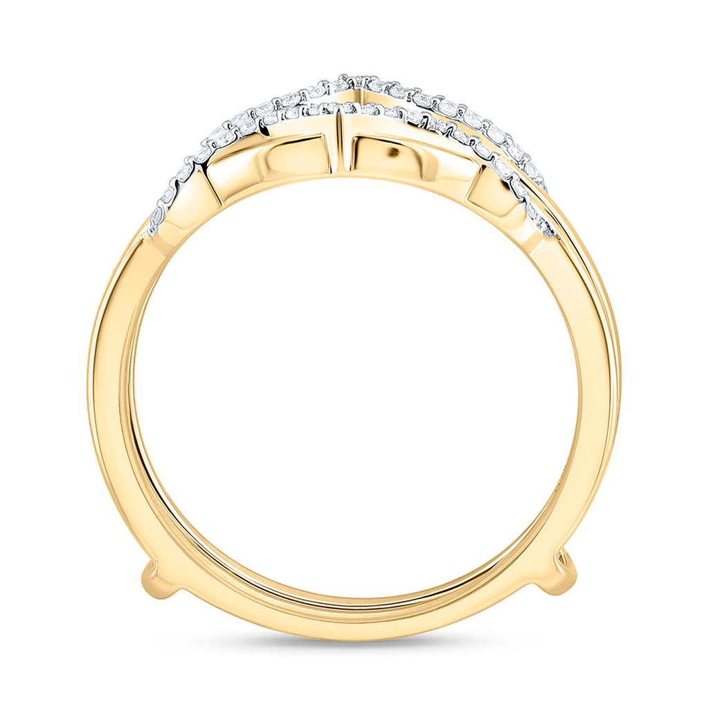 14K Yellow Gold 1/8 Cttw Natural Diamond Ana M Fashion Enhancer Ring