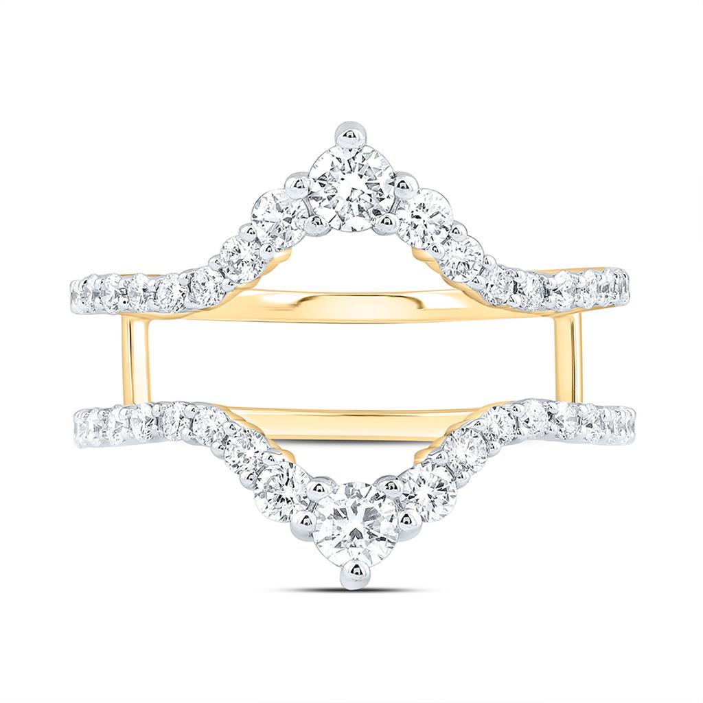 14K Yellow Gold 7/8 Cttw Natural Diamond Ana M Fashion Enhancer Ring