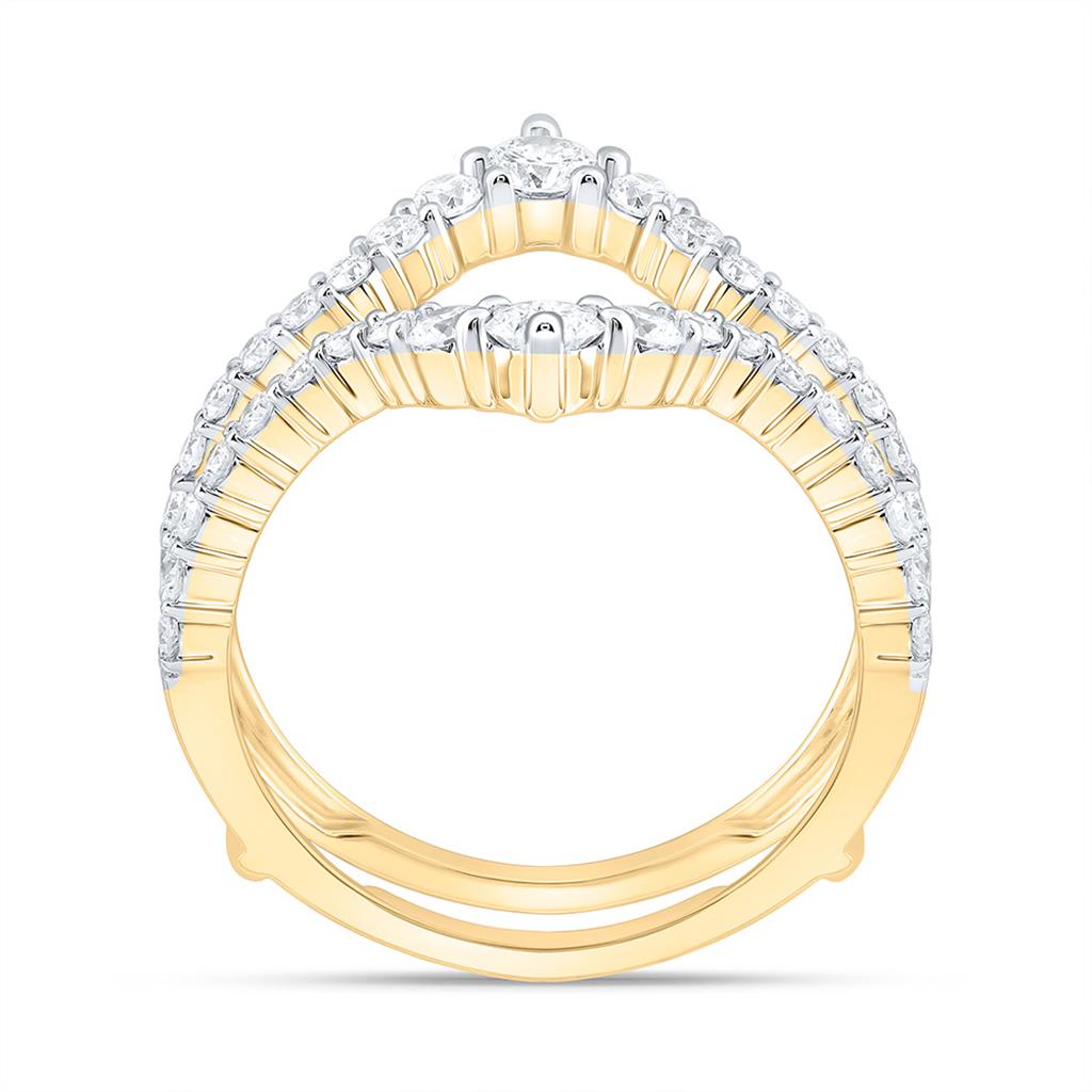 14K Yellow Gold 7/8 Cttw Natural Diamond Ana M Fashion Enhancer Ring