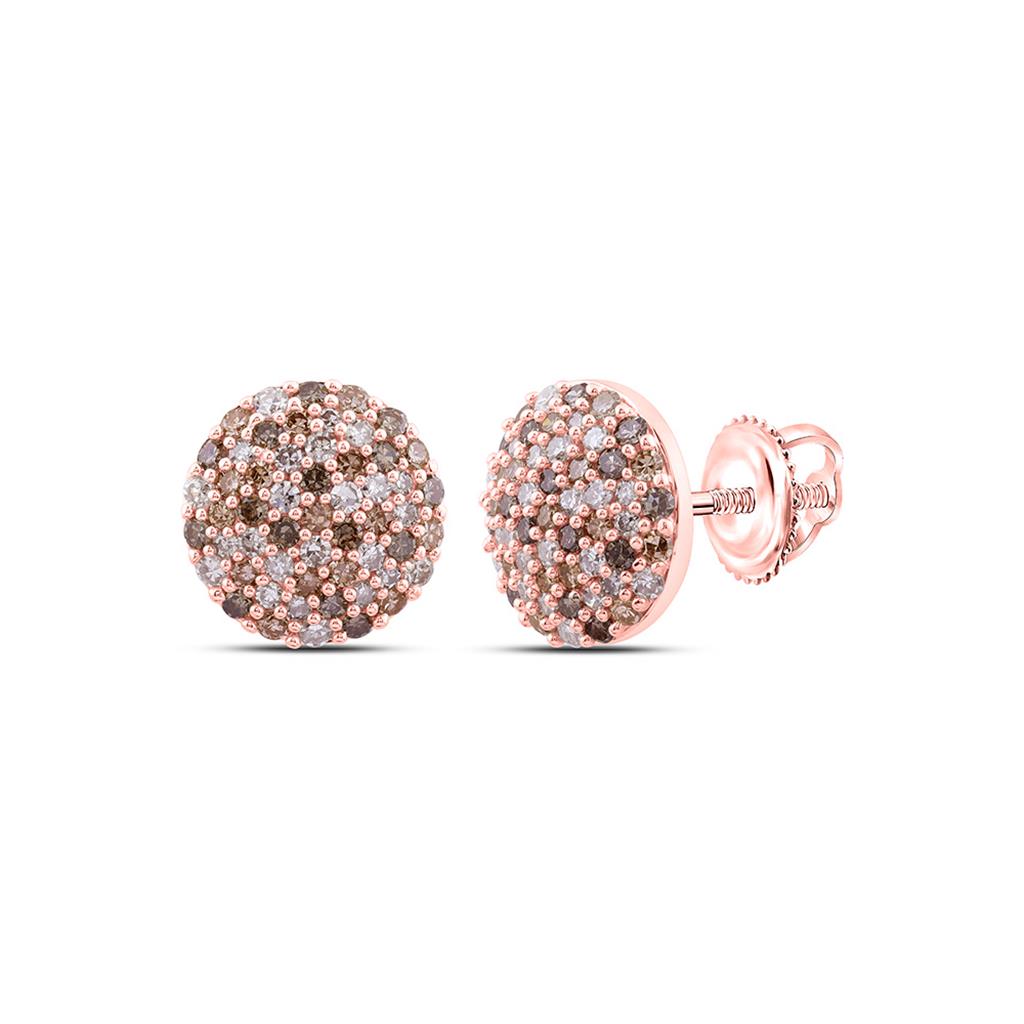 14K Yellow Or White Or Rose Gold 5/8 Cttw Natural Diamond Fashion Round Earring