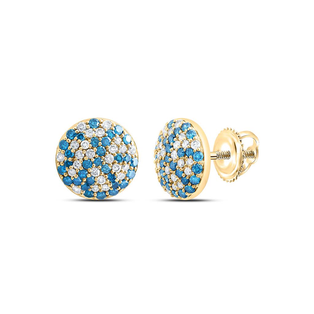 10K Yellow Gold 5/8 Cttw Natural Diamond Fashion Round Earring