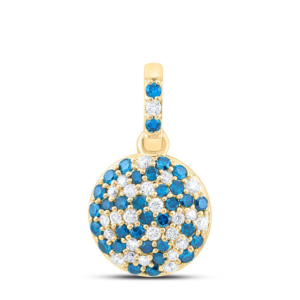 14K Yellow Or White Or Rose Gold 1/3 Cttw Natural Diamond Fashion Round Pendant