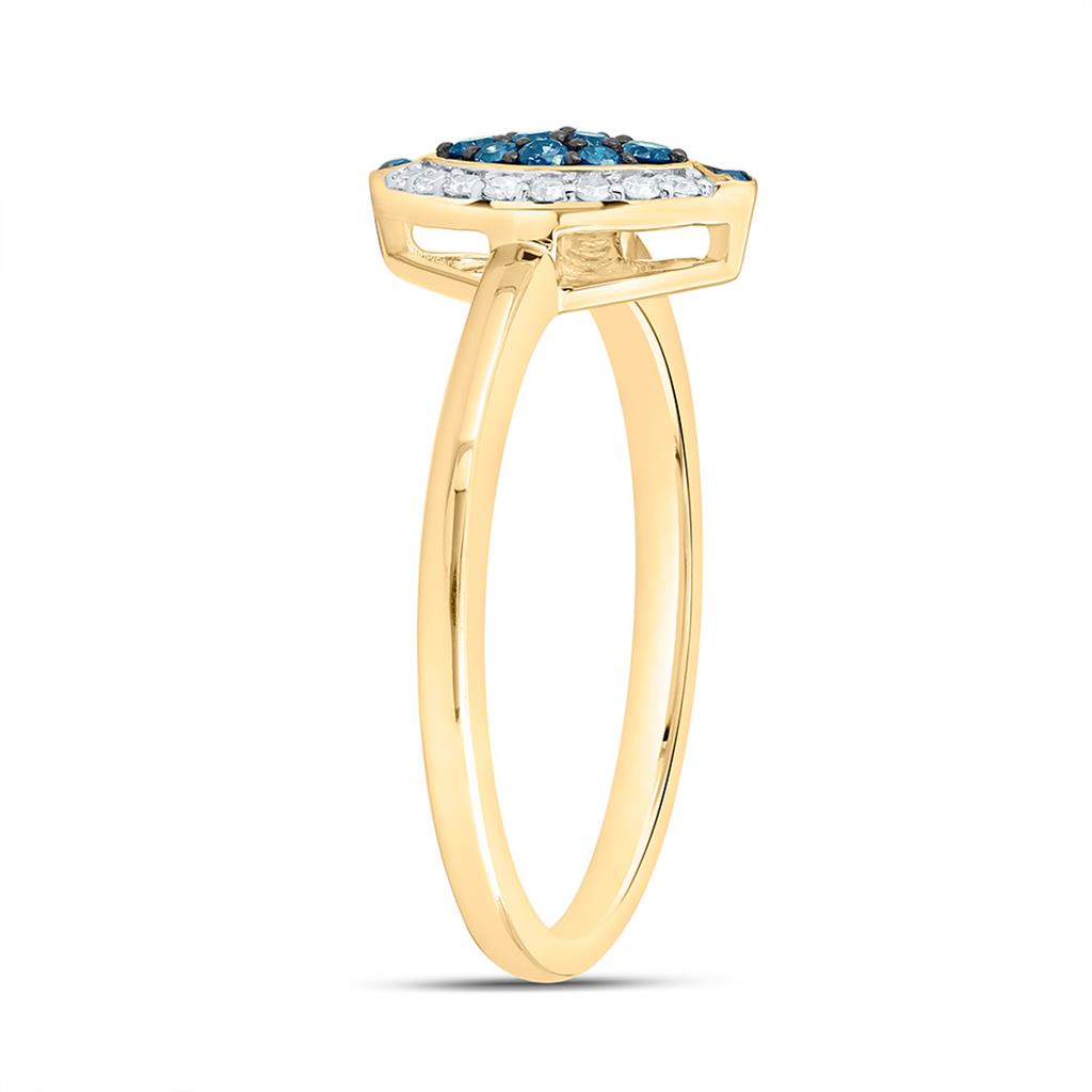 10K Yellow Or Rose Gold 1/5 Cttw Natural Diamond Fashion Marquise Ring