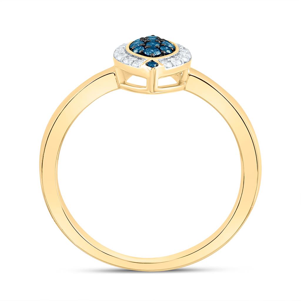 10K Yellow Or Rose Gold 1/5 Cttw Natural Diamond Fashion Marquise Ring