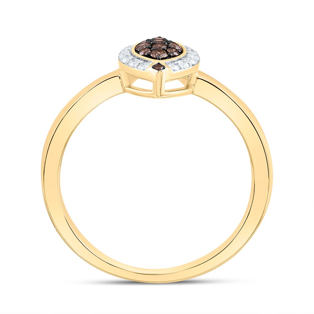 10K Yellow Or Rose Gold 1/5 Cttw Natural Diamond Fashion Marquise Ring