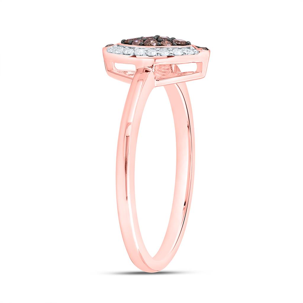 10K Yellow Or Rose Gold 1/5 Cttw Natural Diamond Fashion Marquise Ring