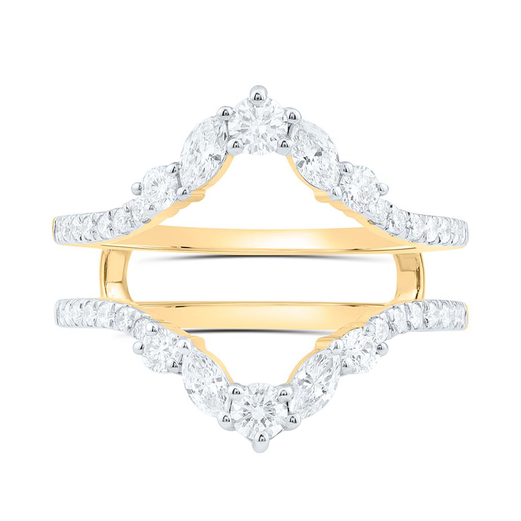 14K Yellow Gold 3/4 Cttw Natural Diamond Ana M Fashion Enhancer Ring