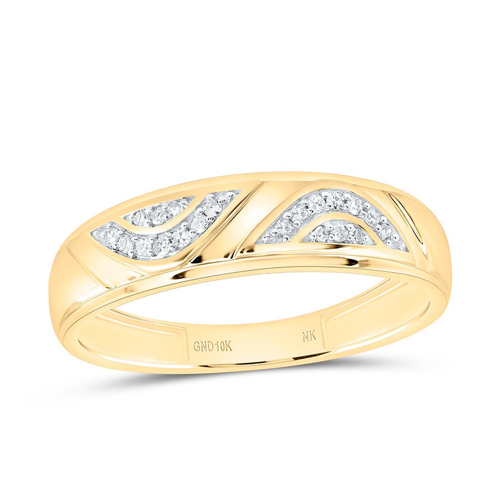 10K Yellow Gold 1/2 Cttw Natural Diamond Fashion Round Trio Set