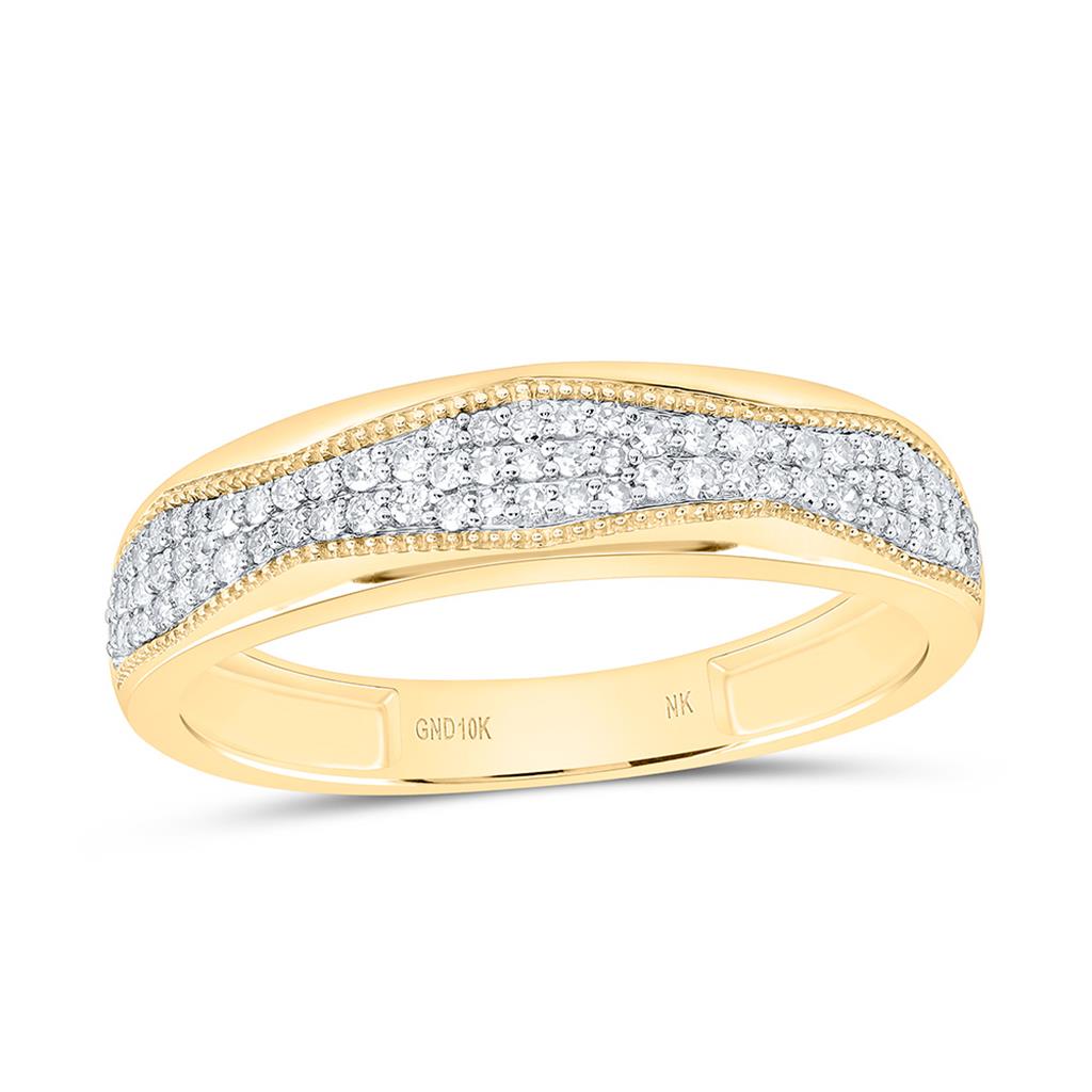 10K Yellow Gold 1 Cttw Natural Diamond Fashion Round Trio Set